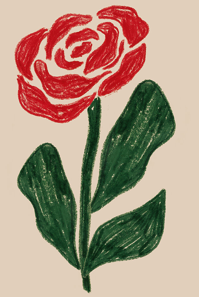 Simple Red Rose Bloom art print by Melloi Art Prints for $57.95 CAD
