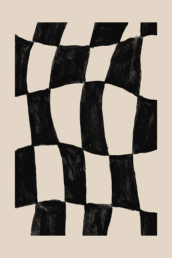 Wavy Checkered Pattern art print by Melloi Art Prints for $57.95 CAD
