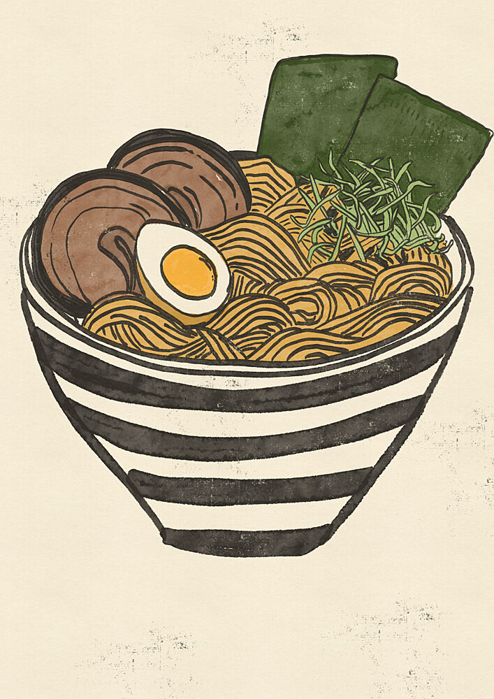 Hearty Ramen Bowl art print by Nicholas for $57.95 CAD