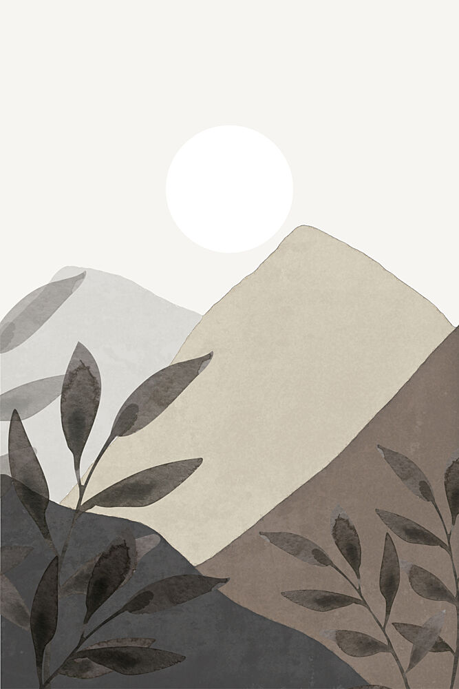 Minimalist Mountain Landscape art print by Melloi Art Prints for $57.95 CAD