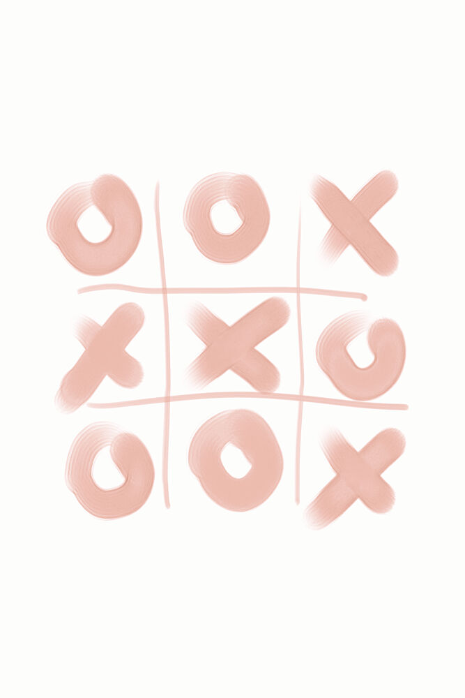 Pink Tic Tac Toe Game art print by Melloi Art Prints for $57.95 CAD