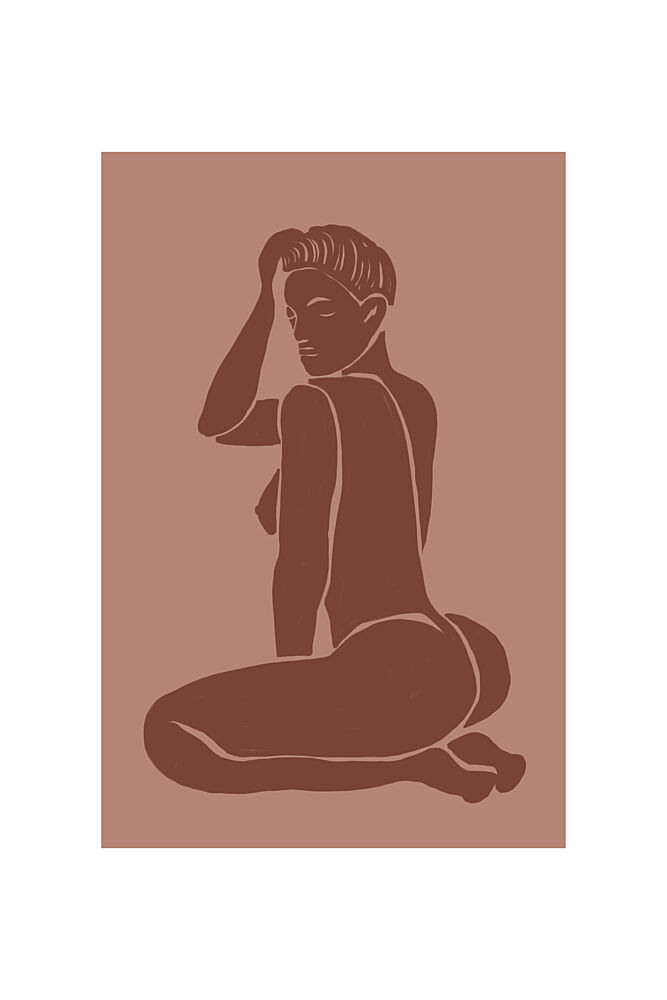 Graceful Nude Silhouette art print by Melloi Art Prints for $57.95 CAD