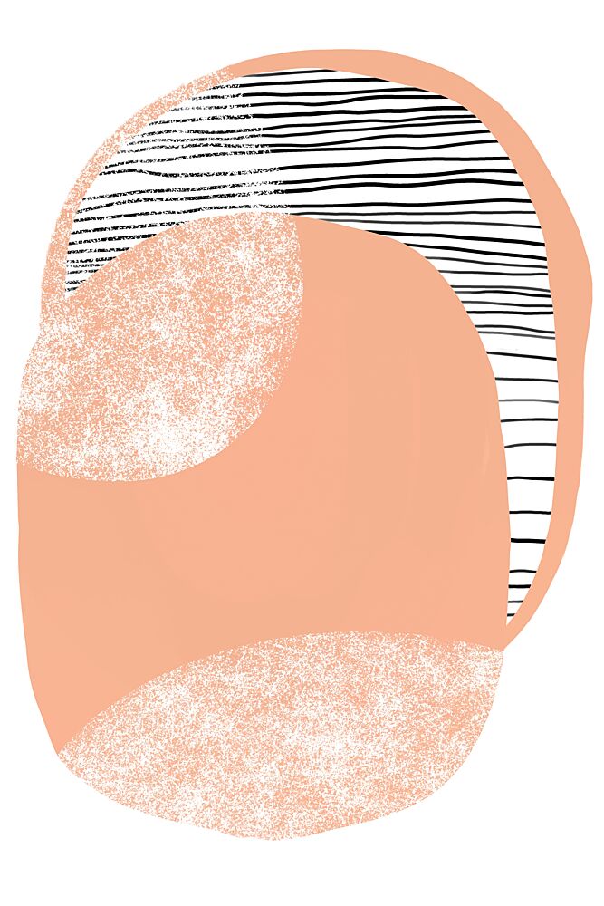 Peach Organic Shapes art print by Melloi Art Prints for $57.95 CAD