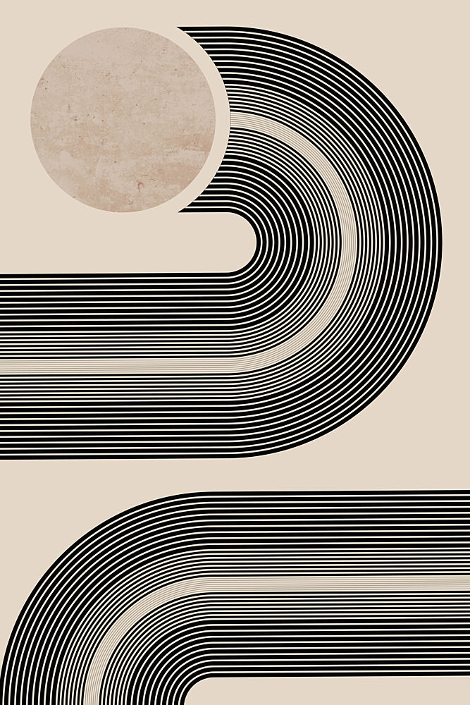 Modern Arcs and Sun art print by Melloi Art Prints for $57.95 CAD