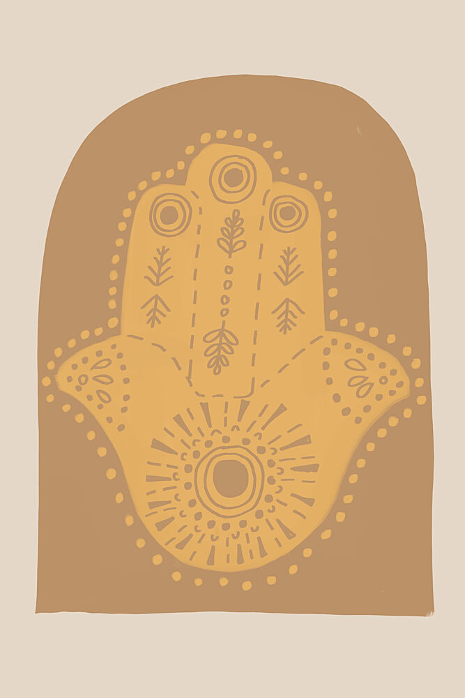 Bohemian Hamsa Hand art print by Melloi Art Prints for $57.95 CAD