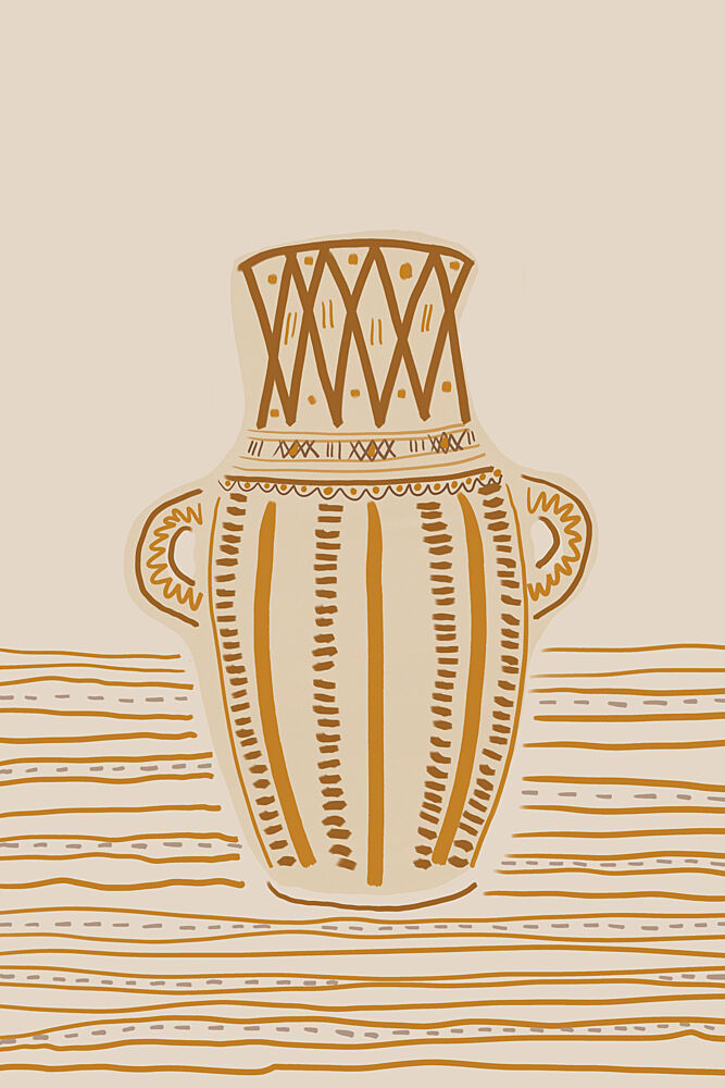 Boho Ceramic Vase art print by Melloi Art Prints for $57.95 CAD