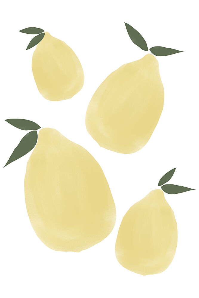 Fresh Yellow Pears art print by Melloi Art Prints for $57.95 CAD