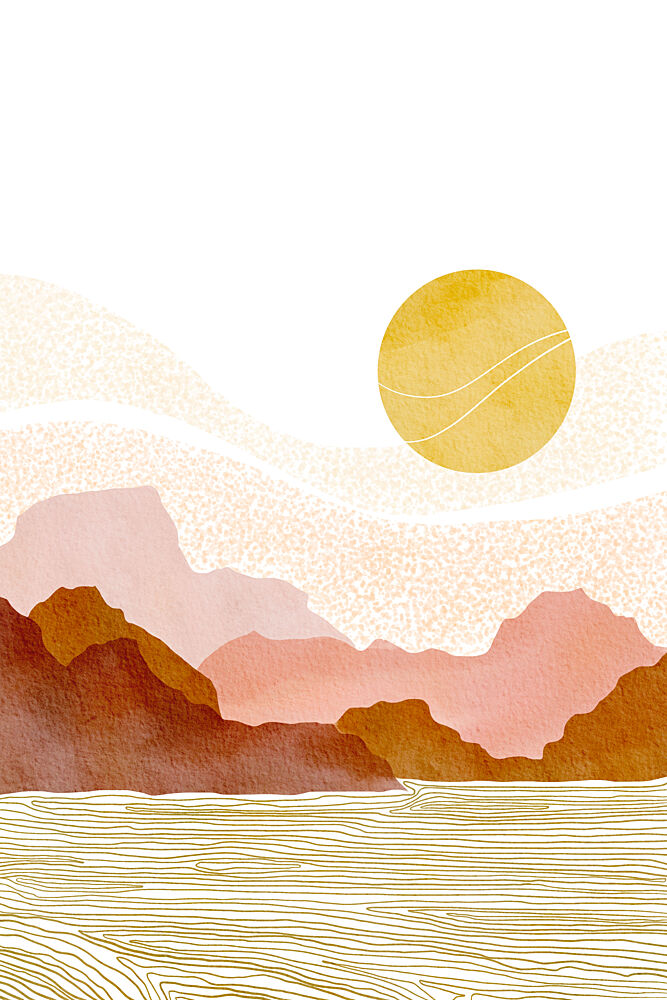 Golden Horizon Landscape art print by Melloi Art Prints for $57.95 CAD