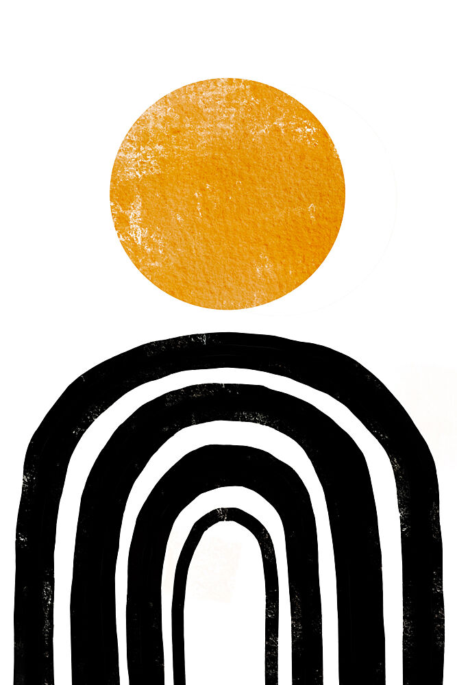 Orange Sun Black Arches art print by Melloi Art Prints for $57.95 CAD