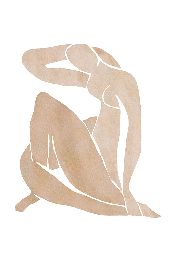 Graceful Beige Silhouette art print by Melloi Art Prints for $57.95 CAD