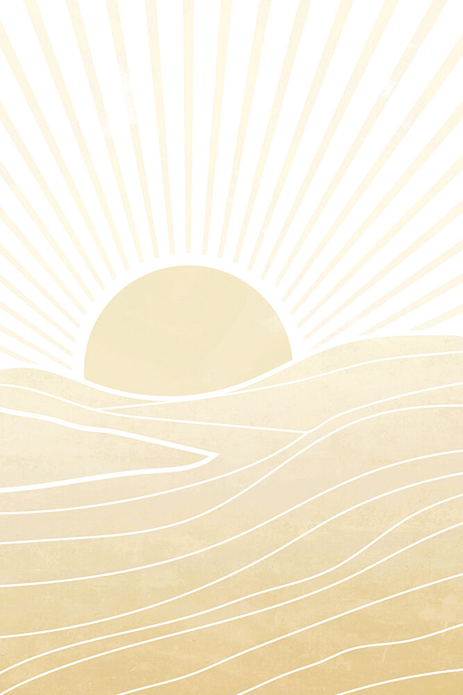Golden Desert Sun art print by Melloi Art Prints for $57.95 CAD