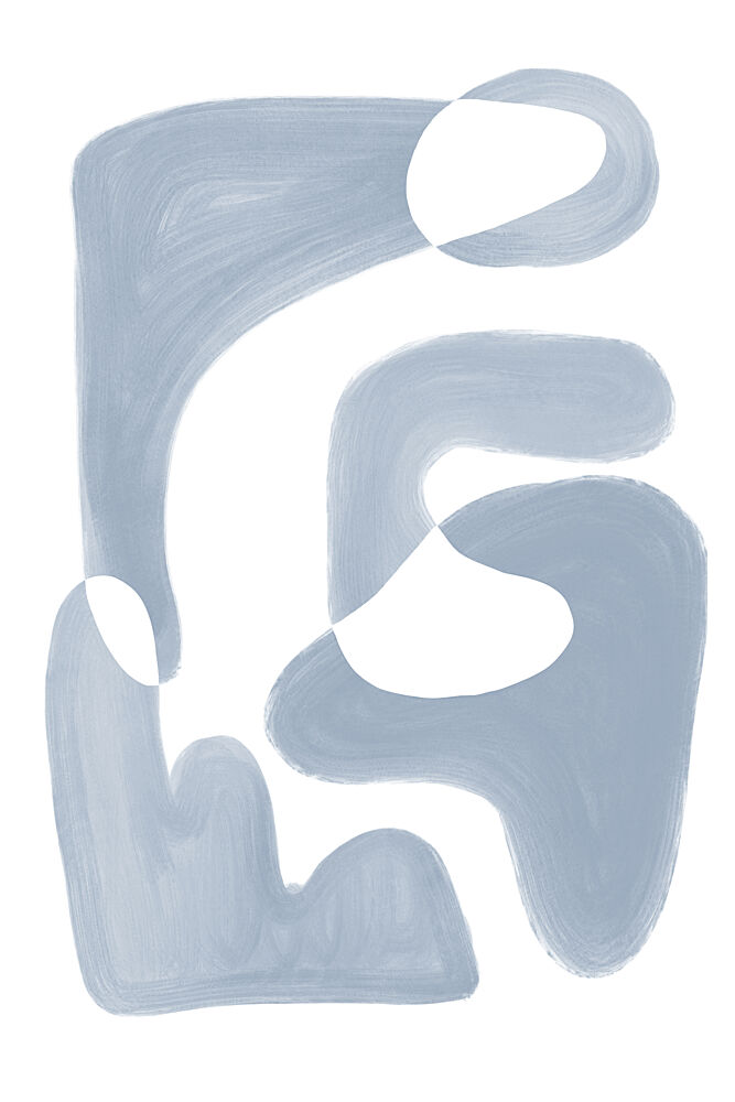 Organic Blue Abstraction art print by Melloi Art Prints for $57.95 CAD