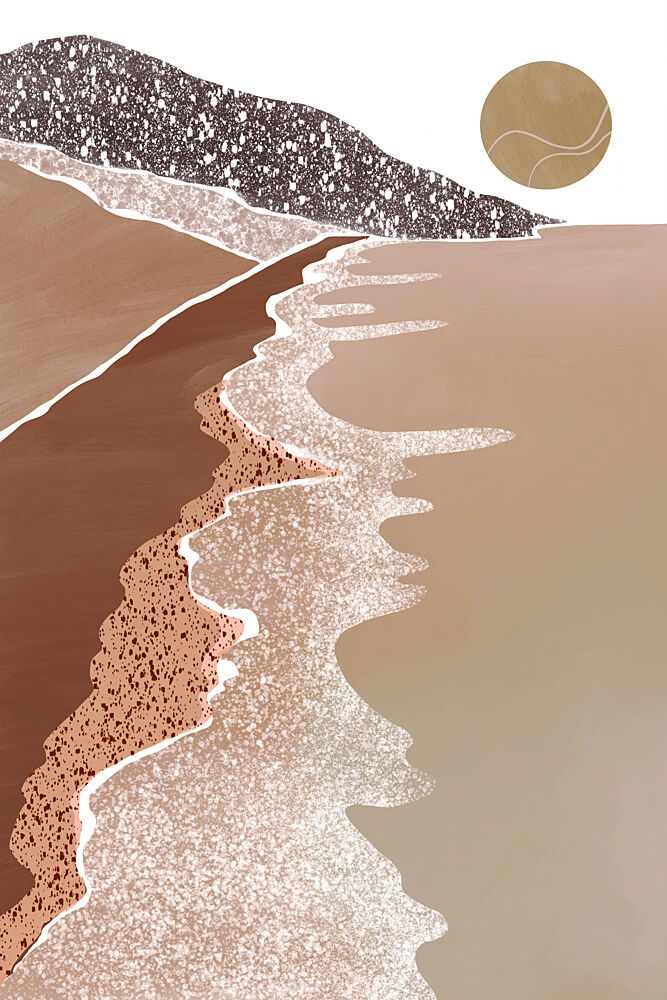 Earthy Coastal View art print by Melloi Art Prints for $57.95 CAD