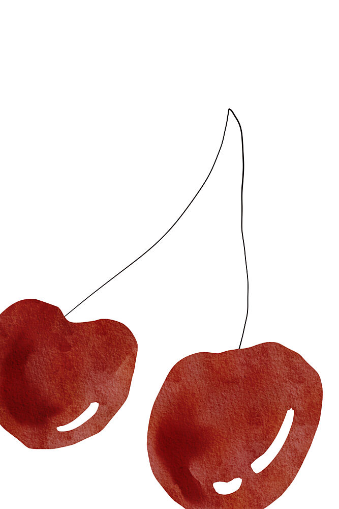 Two Cherries art print by Melloi Art Prints for $57.95 CAD