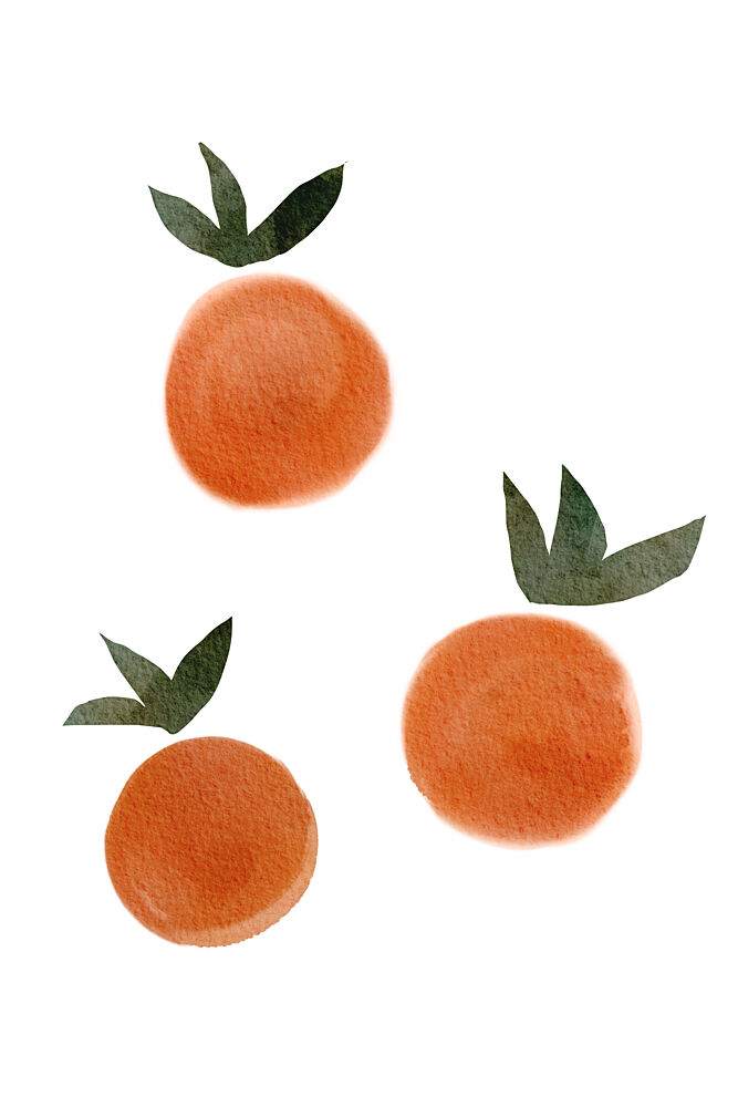 Fresh Watercolor Oranges art print by Melloi Art Prints for $57.95 CAD