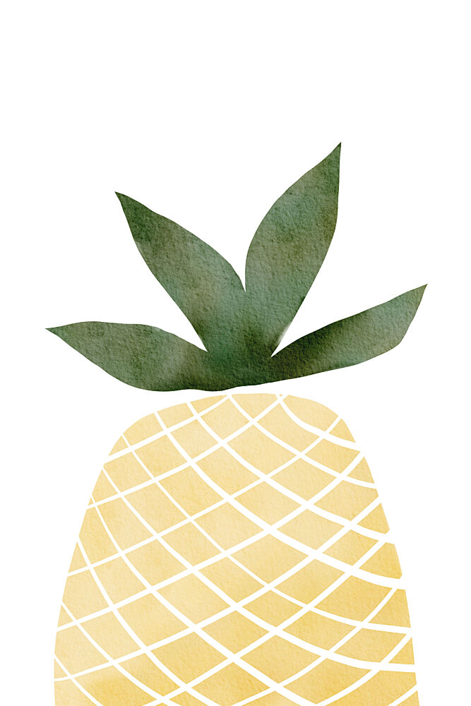 Minimalist Pineapple Watercolor art print by Melloi Art Prints for $57.95 CAD
