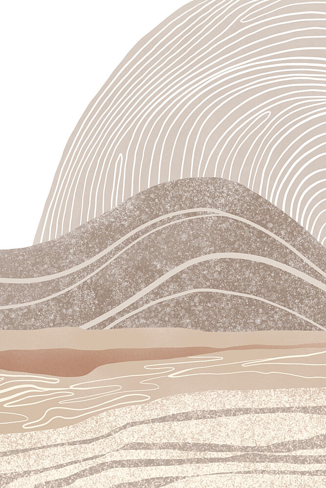 Serene Desert Landscape art print by Melloi Art Prints for $57.95 CAD