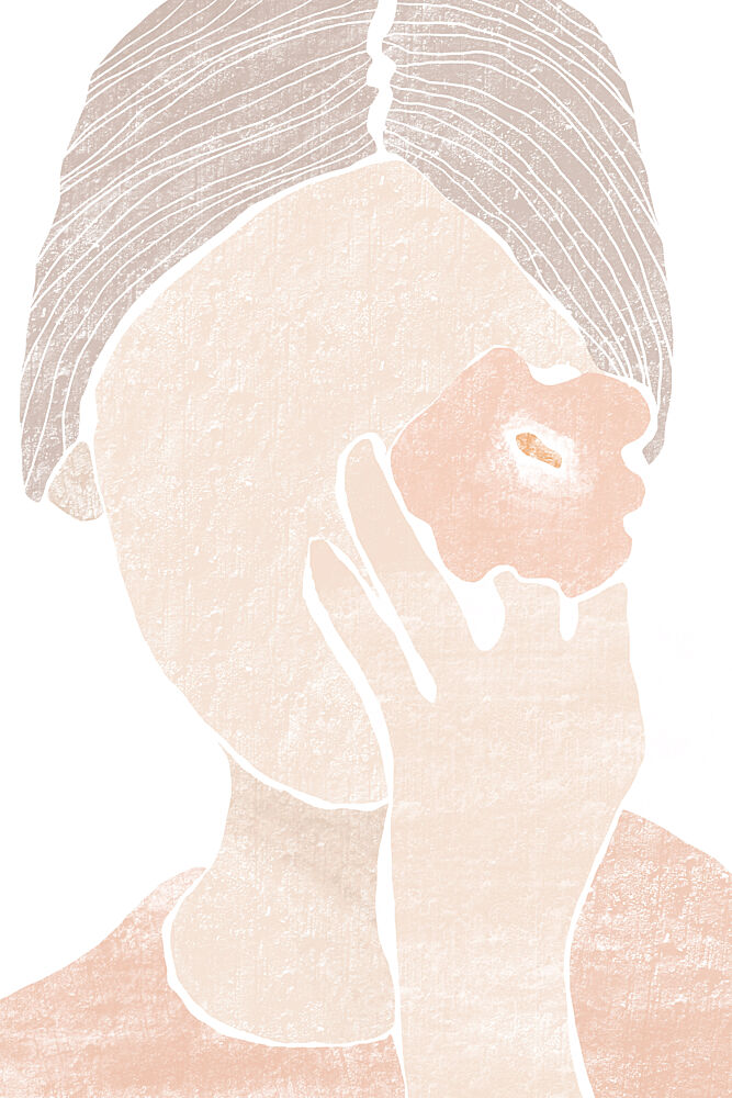 Serene Woman and Bloom art print by Melloi Art Prints for $57.95 CAD