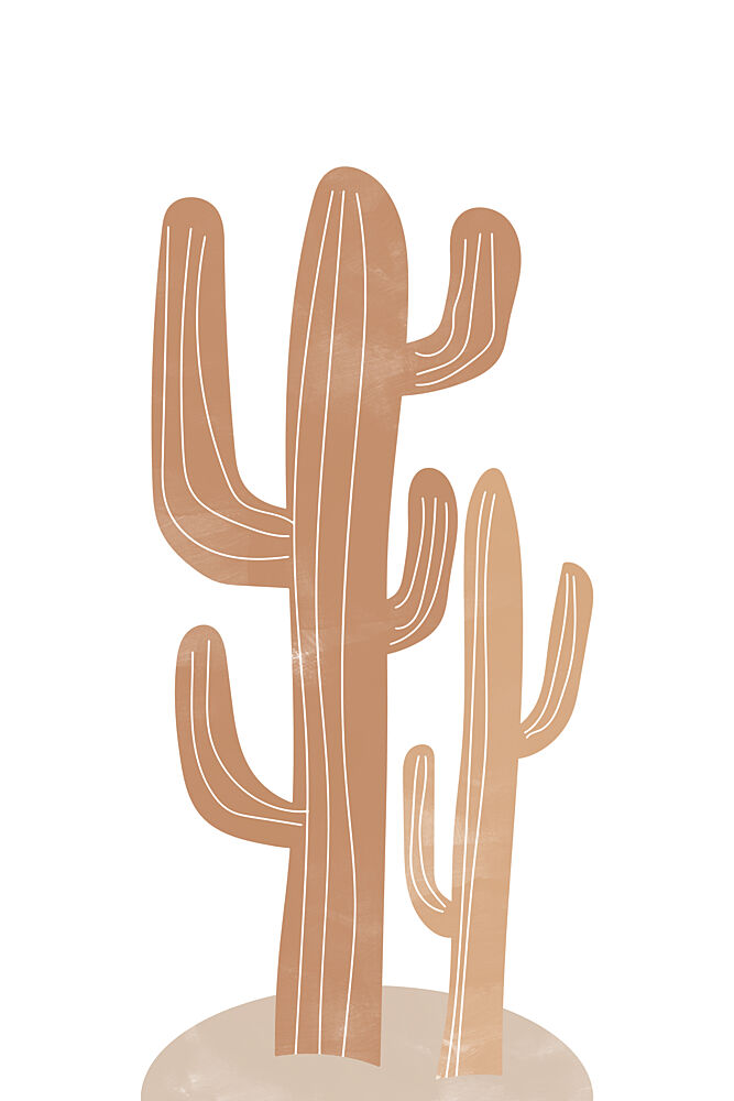 Warm Desert Cacti art print by Melloi Art Prints for $57.95 CAD