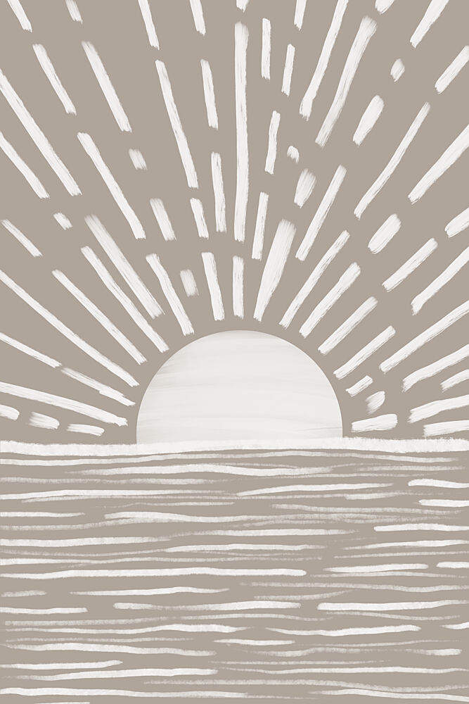 Calm Abstract Sunrise art print by Melloi Art Prints for $57.95 CAD