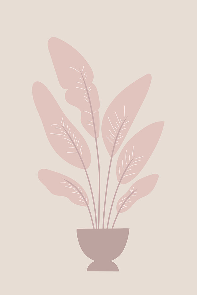 Potted Blush Botanical art print by Melloi Art Prints for $57.95 CAD