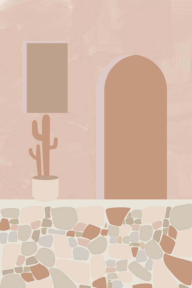 Peach Arch Cactus art print by Melloi Art Prints for $57.95 CAD
