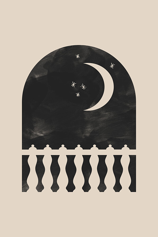 Celestial Balcony Night art print by Melloi Art Prints for $57.95 CAD