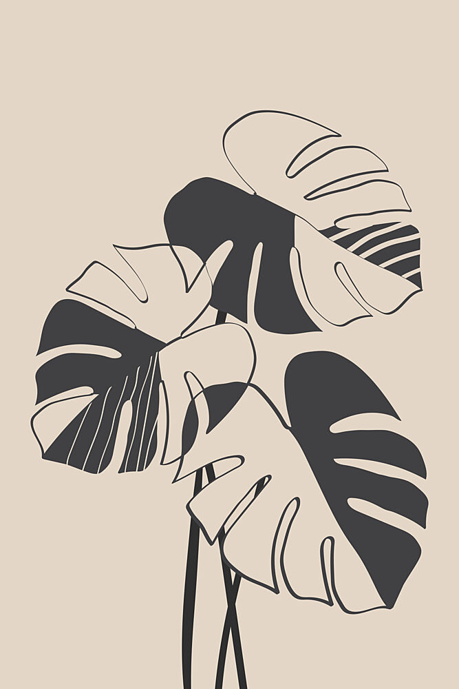 Modern Monstera Leaves art print by Melloi Art Prints for $57.95 CAD