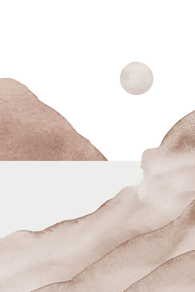 Serene Mountain Moon art print by Melloi Art Prints for $57.95 CAD