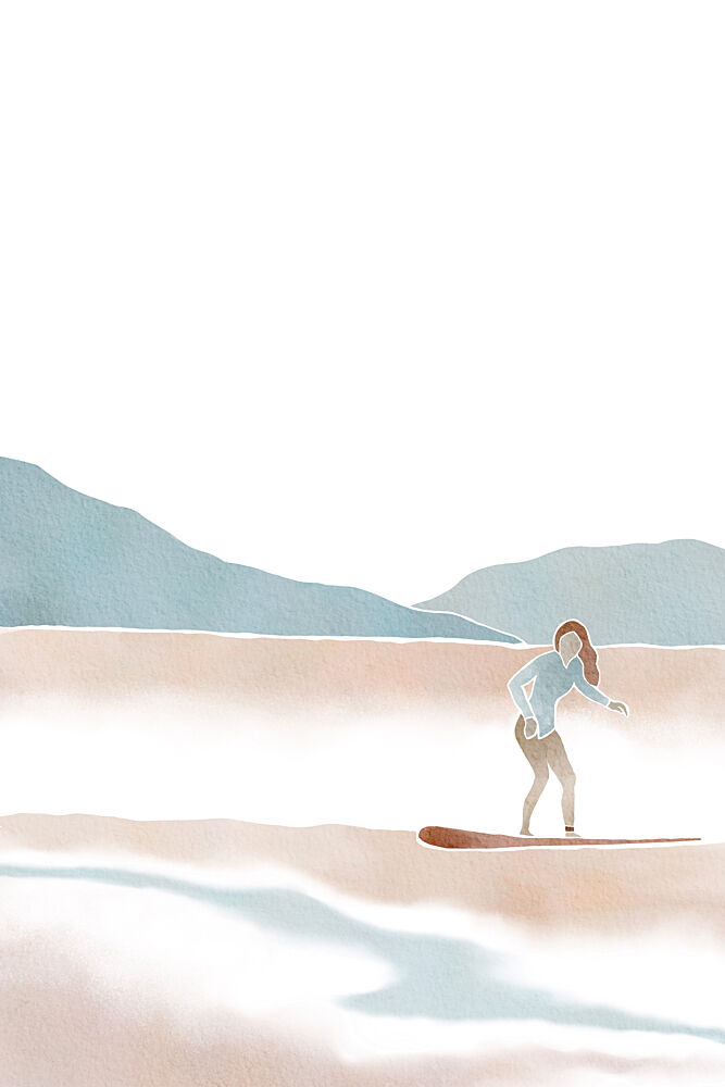 Pastel Wave Surfer art print by Melloi Art Prints for $57.95 CAD