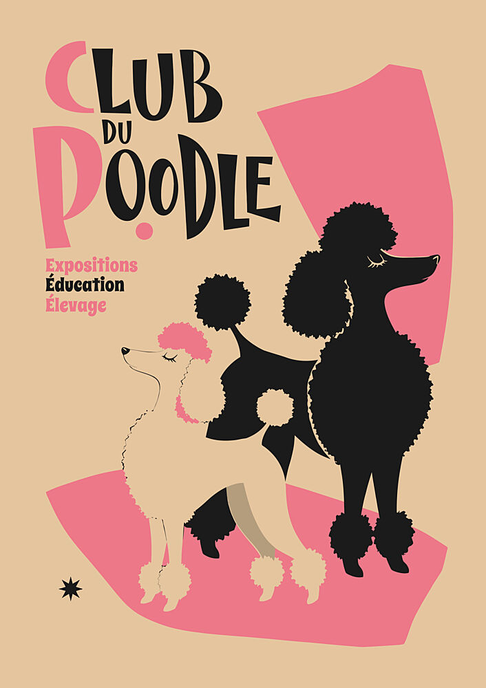 Retro Poodle Club art print by Patryk Krygowski for $57.95 CAD