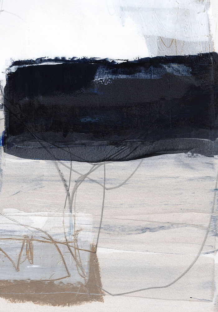 Quiet Abstract Black Block art print by Uplusmestudio for $57.95 CAD