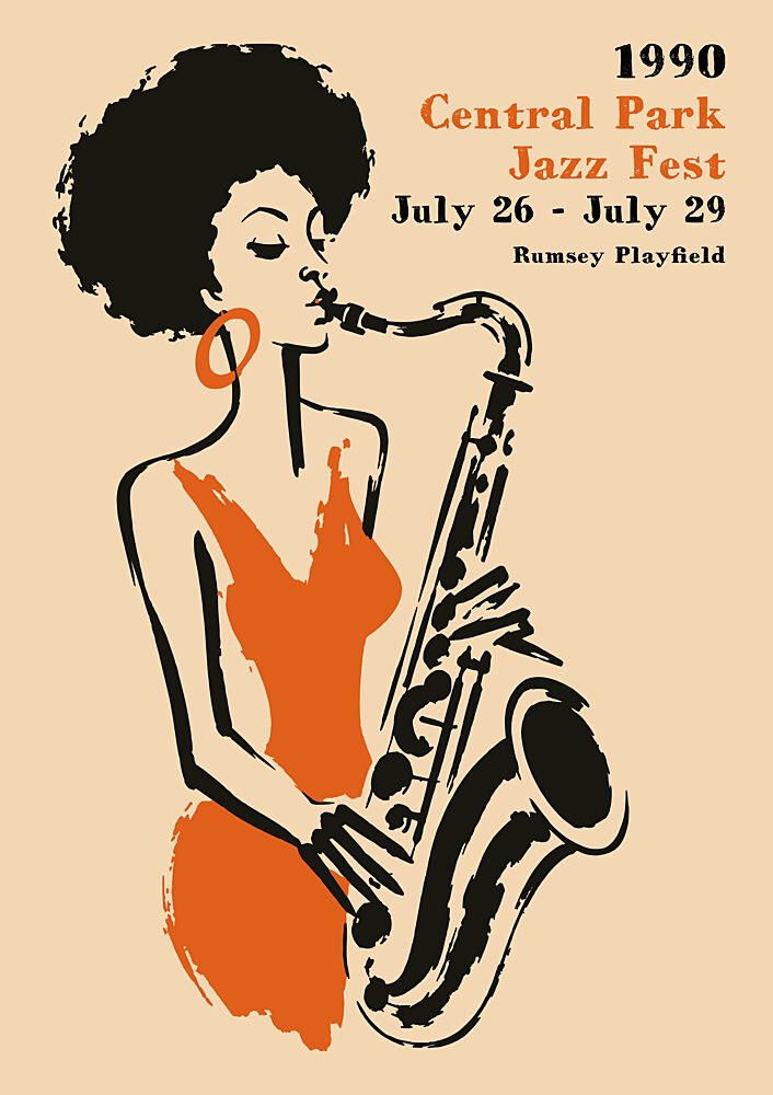 Retro Jazz Musician art print by Patryk Krygowski for $57.95 CAD