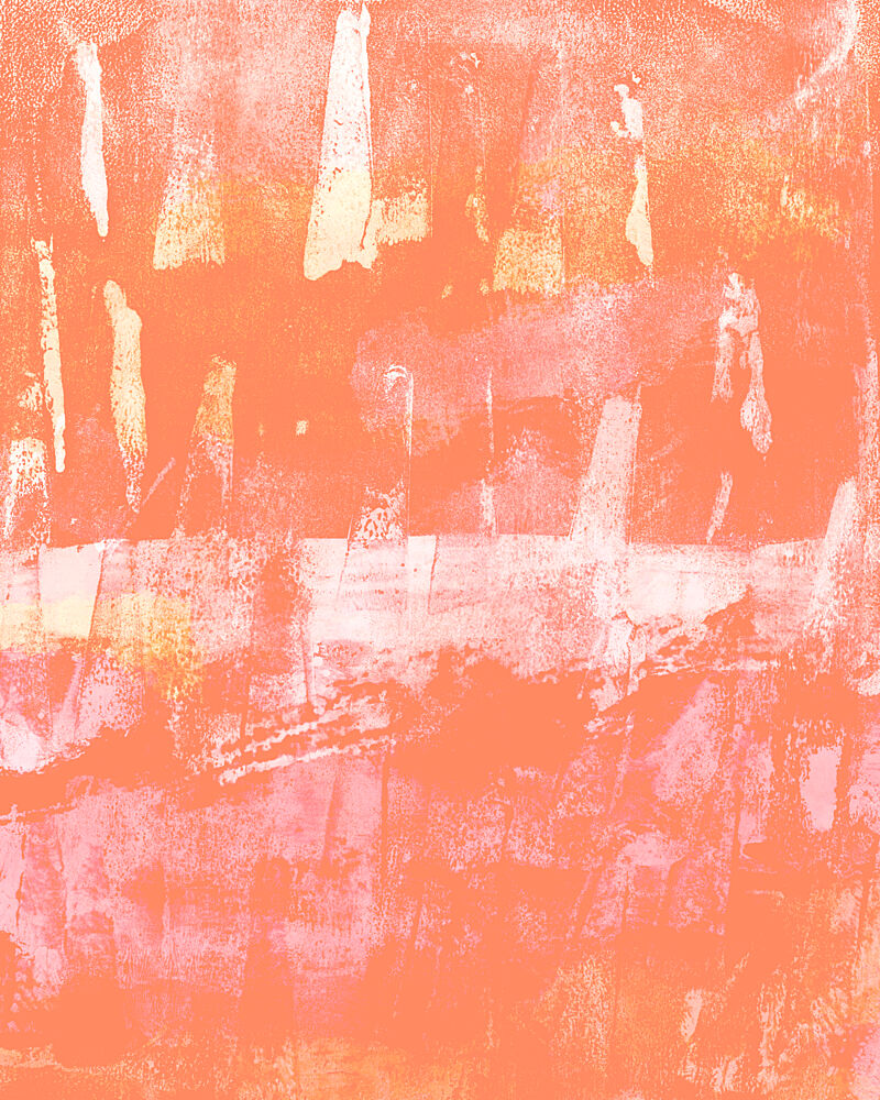 Vibrant Coral Abstract art print by Dina Dankers for $57.95 CAD