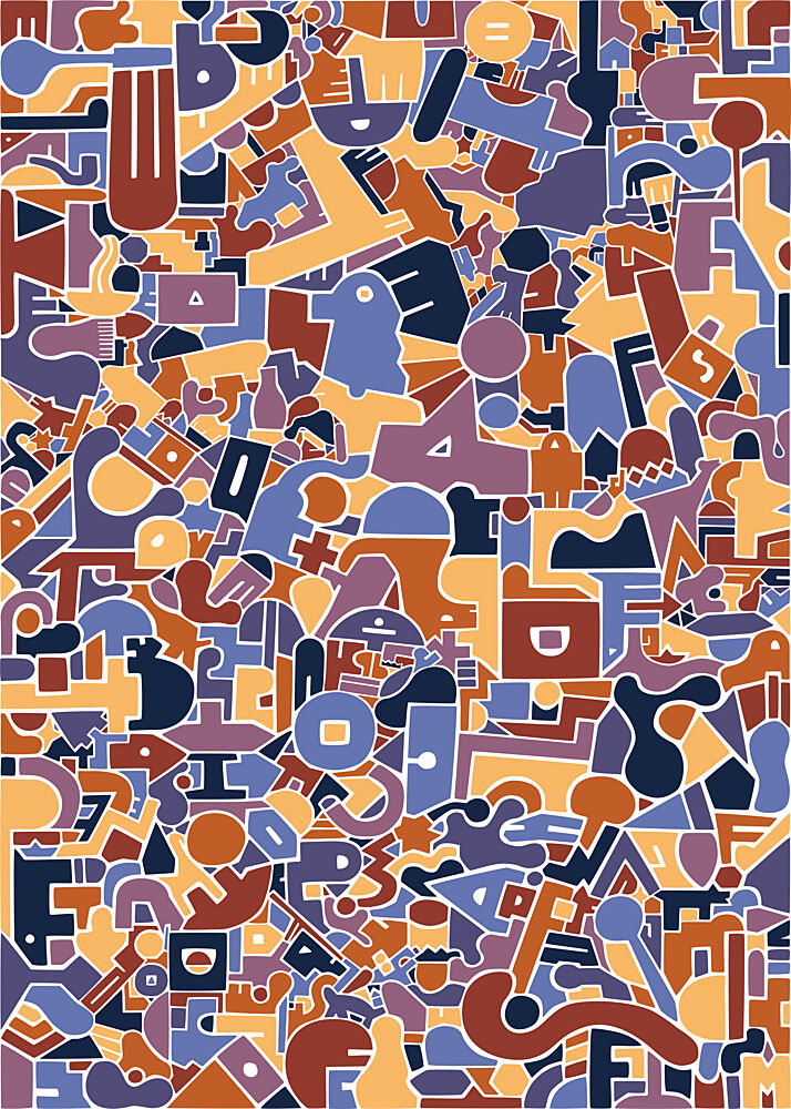 Dynamic Geometric Abstract art print by Matthew Griffiths for $57.95 CAD