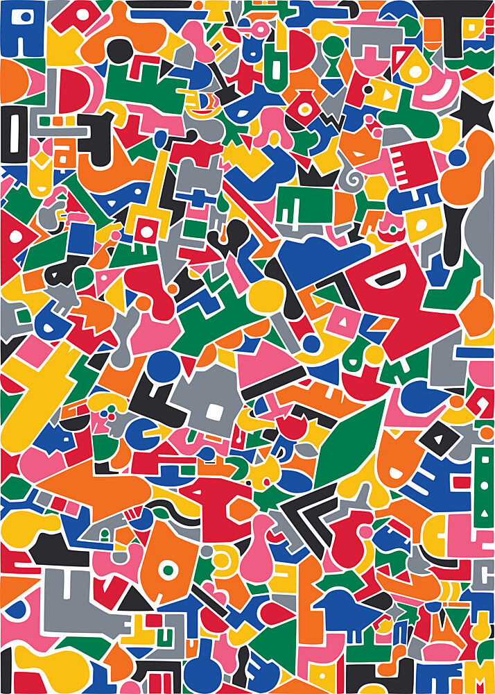 Vibrant Abstract Pattern art print by Matthew Griffiths for $57.95 CAD