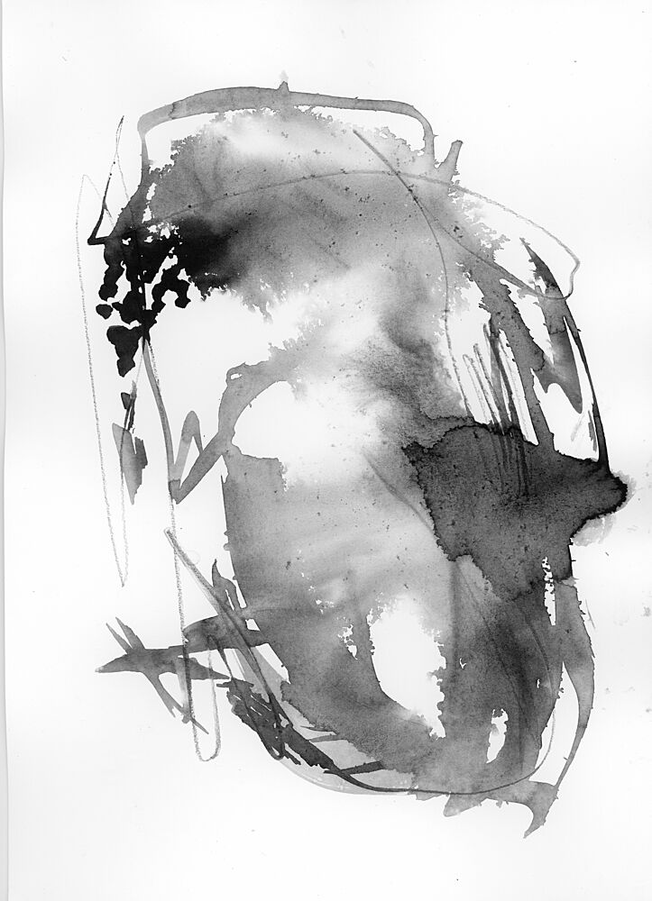 Fluid Black Abstraction art print by Ghazal Riyazi for $57.95 CAD