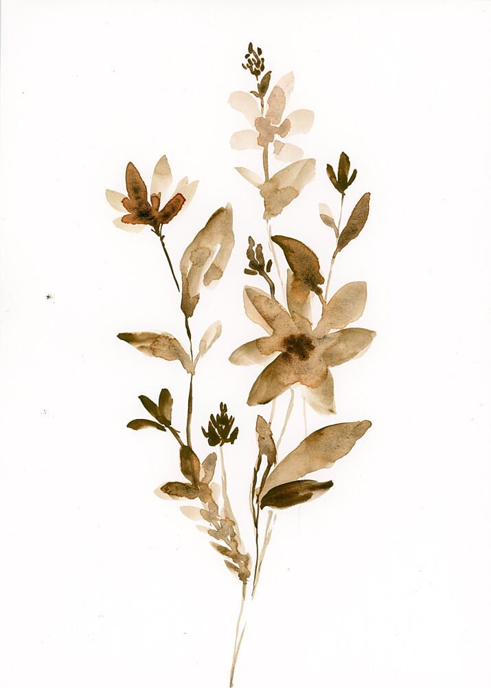 Watercolor Floral Bouquet art print by Ghazal Riyazi for $57.95 CAD