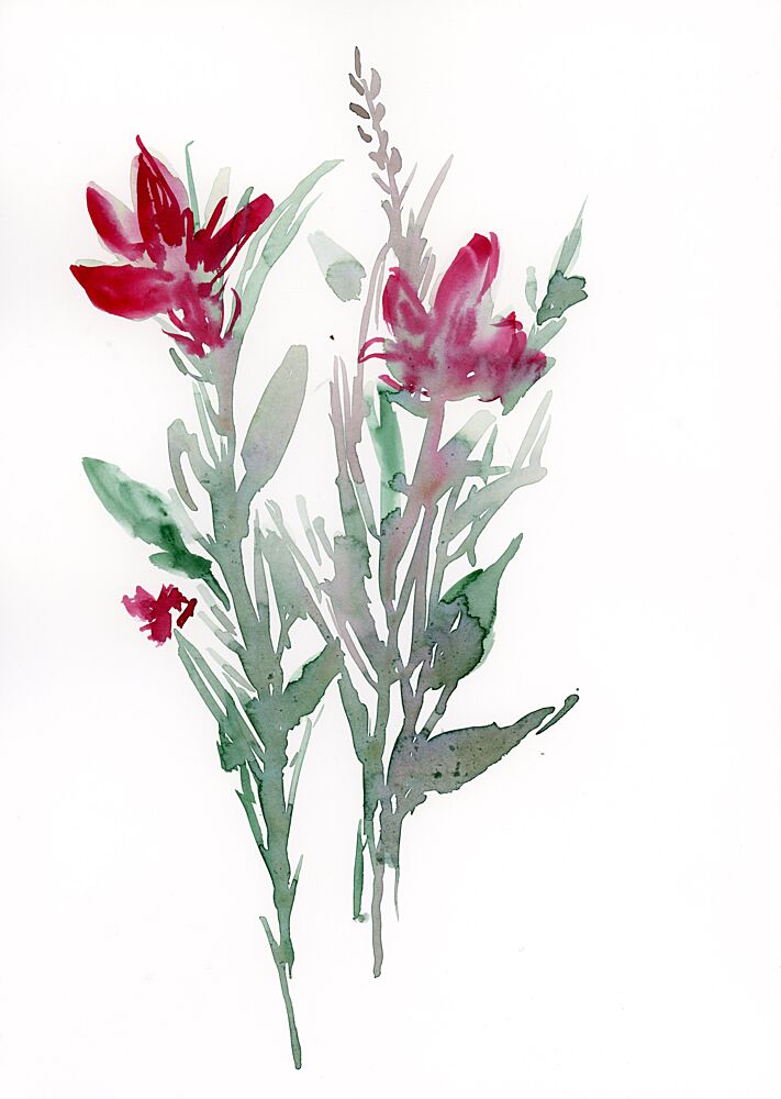 Vibrant Floral Impression art print by Ghazal Riyazi for $57.95 CAD