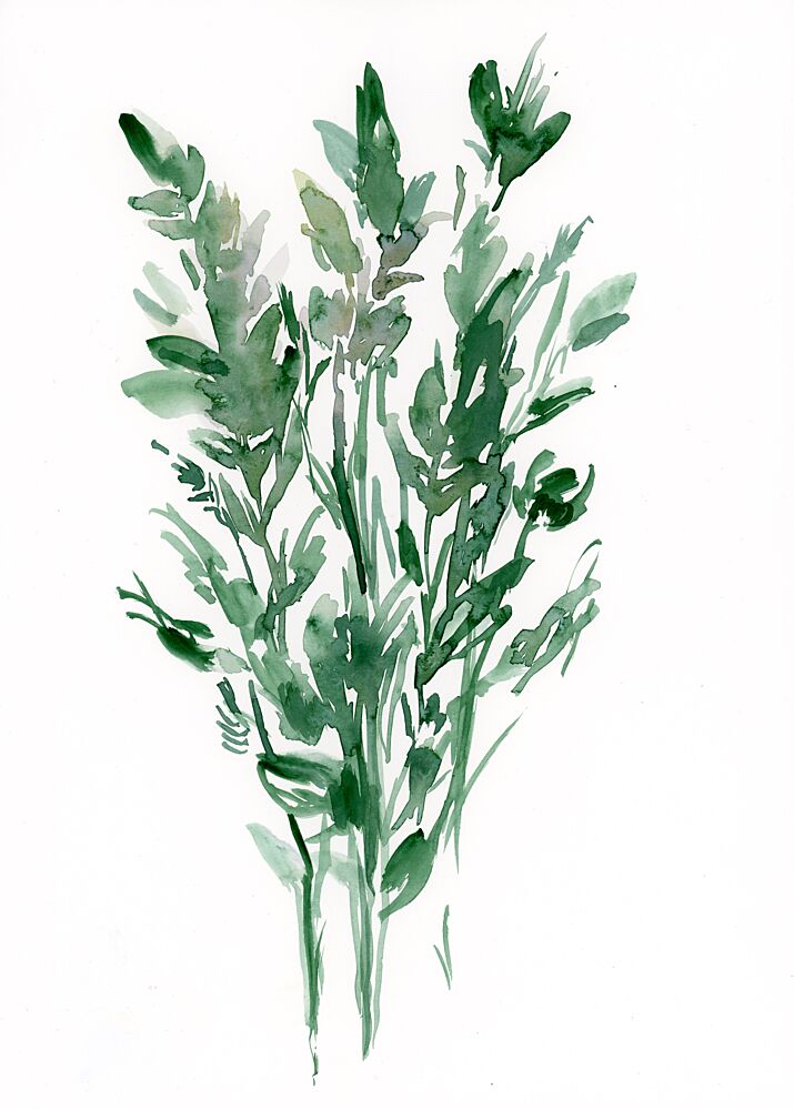 Loose Watercolor Leaves art print by Ghazal Riyazi for $57.95 CAD