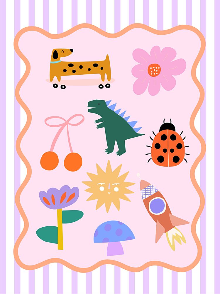 Happy Colorful Characters art print by Thea.candles@outlook.com for $57.95 CAD