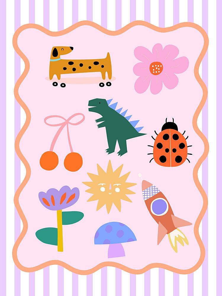 Happy Colorful Doodles art print by Thea.candles@outlook.com for $57.95 CAD