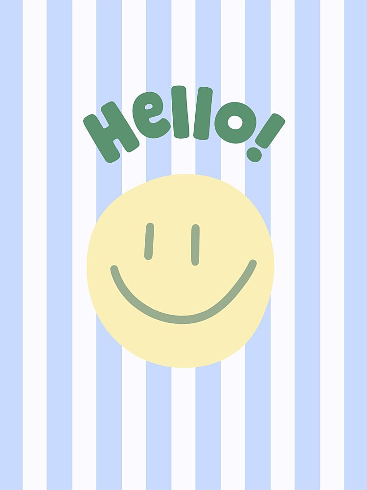 Hello Happy Smile art print by Thea.candles@outlook.com for $57.95 CAD