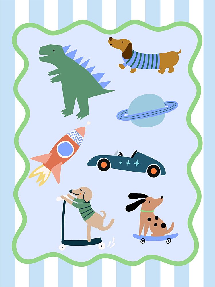 Cute Kids Print for Boys Playroom art print by Thea.candles@outlook.com for $57.95 CAD