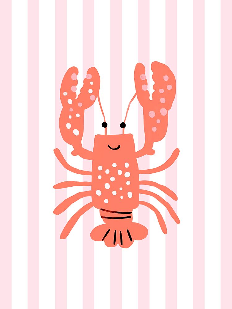 Cute Pink Lobster art print by Thea.candles@outlook.com for $57.95 CAD