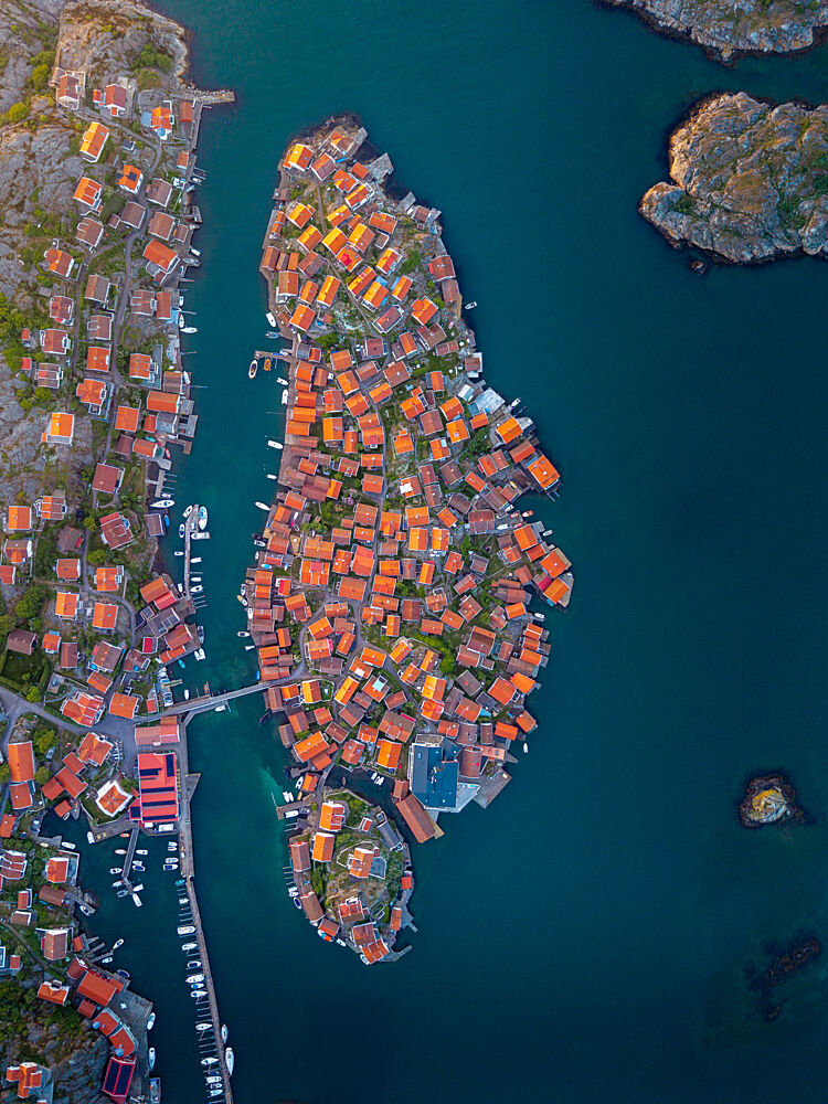 Vibrant Coastal Village art print by Julien Propper for $57.95 CAD