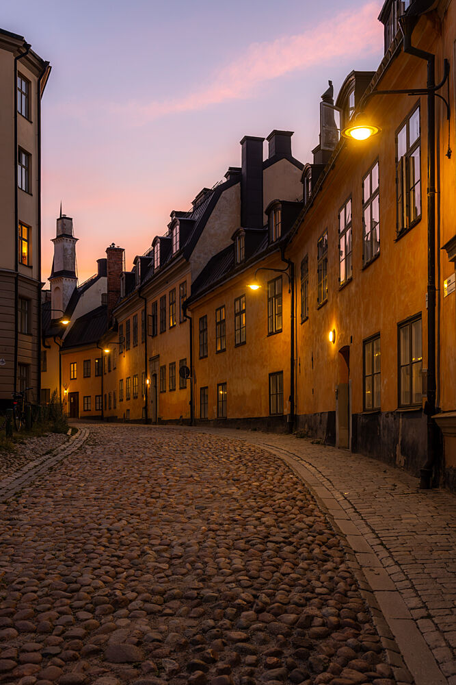 Cobblestone Street at Dusk art print by Julien Propper for $57.95 CAD