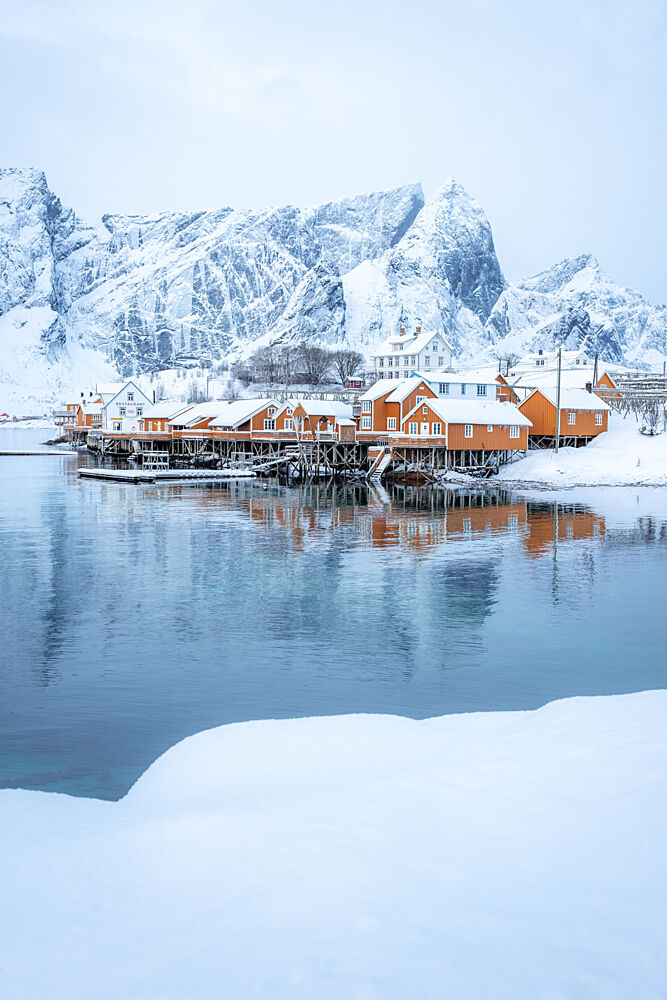 Lofoten Winter Village art print by Julien Propper for $57.95 CAD