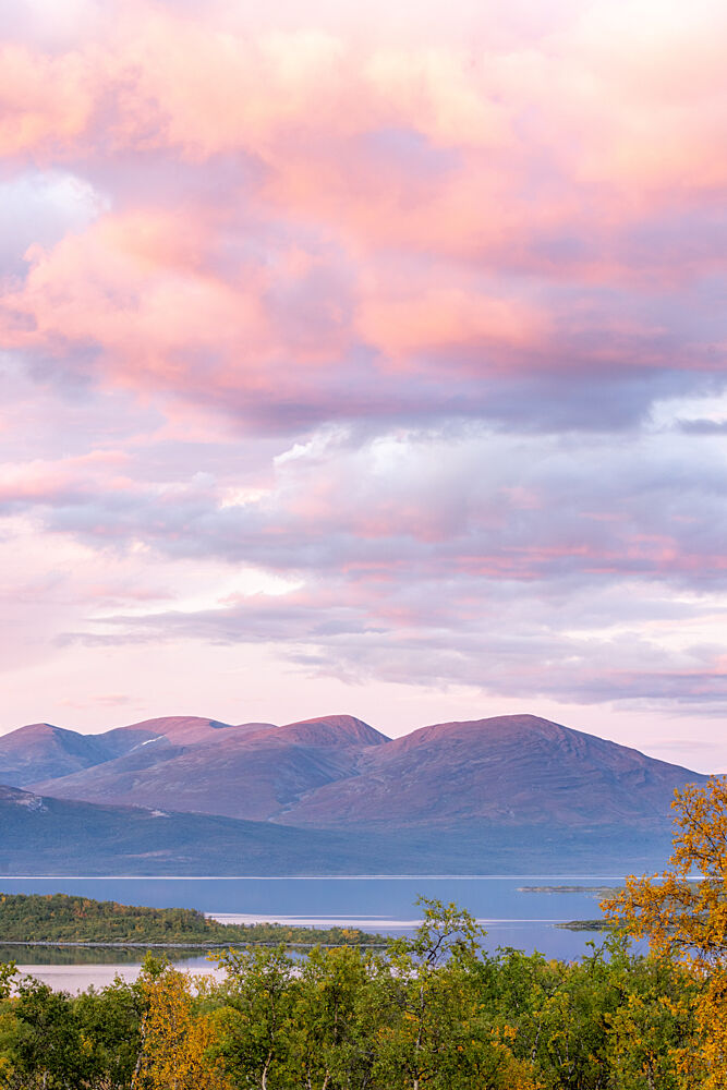 Autumn Mountain Lake Sunset art print by Julien Propper for $57.95 CAD