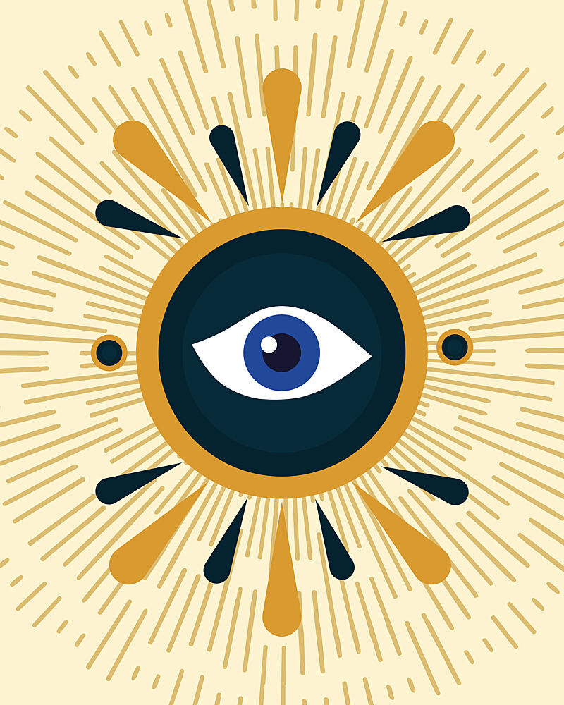 Golden Mystic Eye art print by Estefani Caicedo for $57.95 CAD